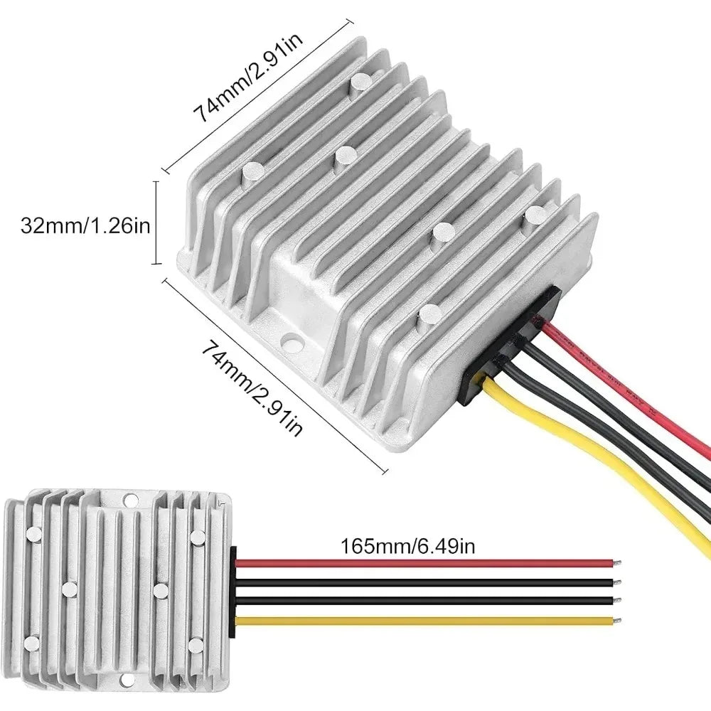 36V/48V Step Down to 12V 20A Buck Converter Regulator Power Supply Module Buck Reducer Waterproof Voltage Reducer for Golf Cart Oasis Select