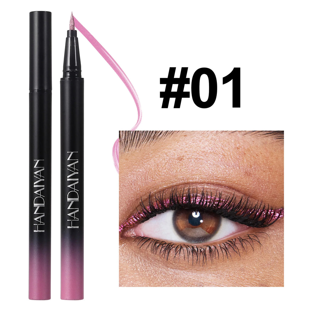 Handaiyan Metallic Glitter Liquid Eyeliner – Waterproof, 10 Colors Liquid Eyeliner Oasis Select 01 Full Size