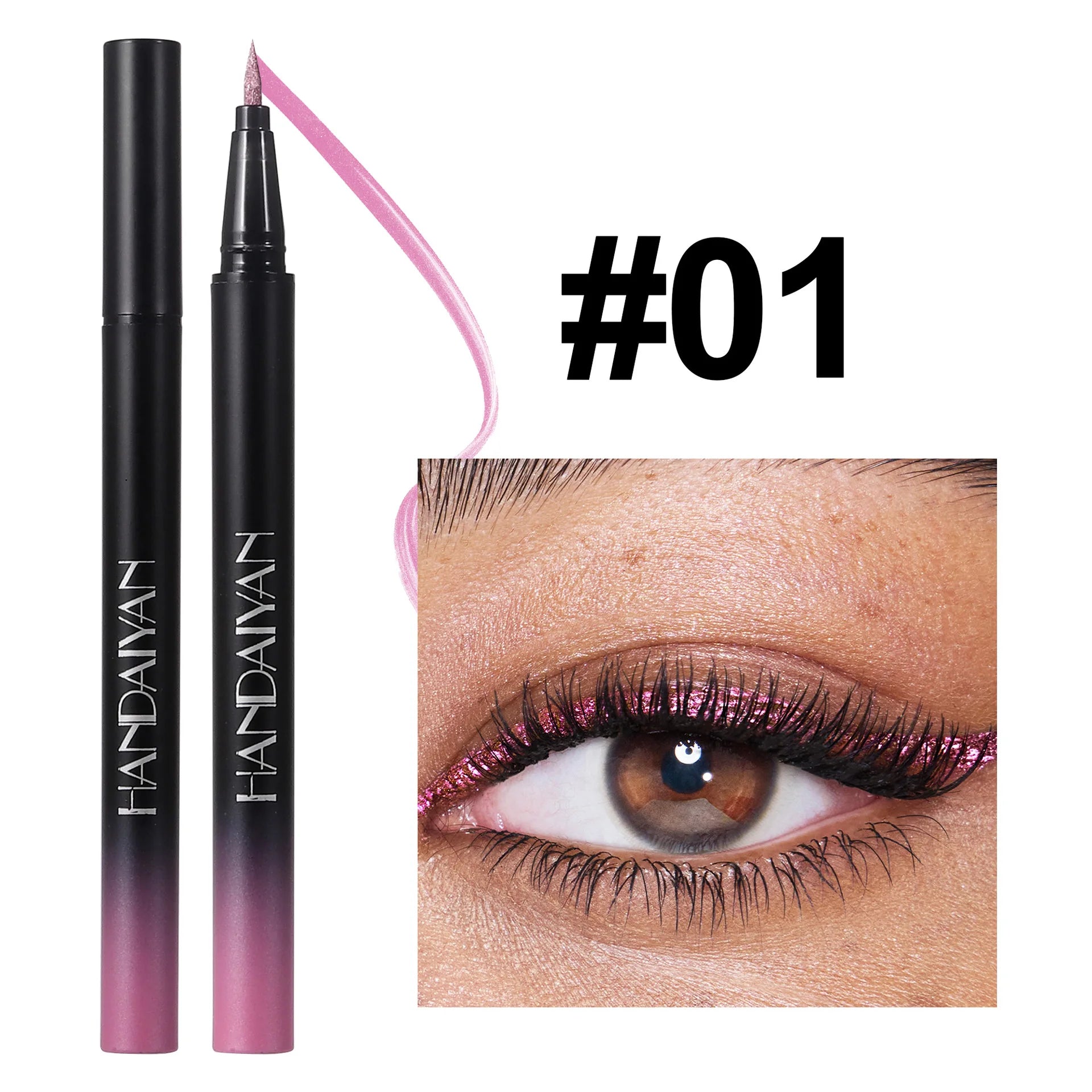 Handaiyan Metallic Glitter Liquid Eyeliner – Waterproof, 10 Colors Liquid Eyeliner Oasis Select 01 Full Size