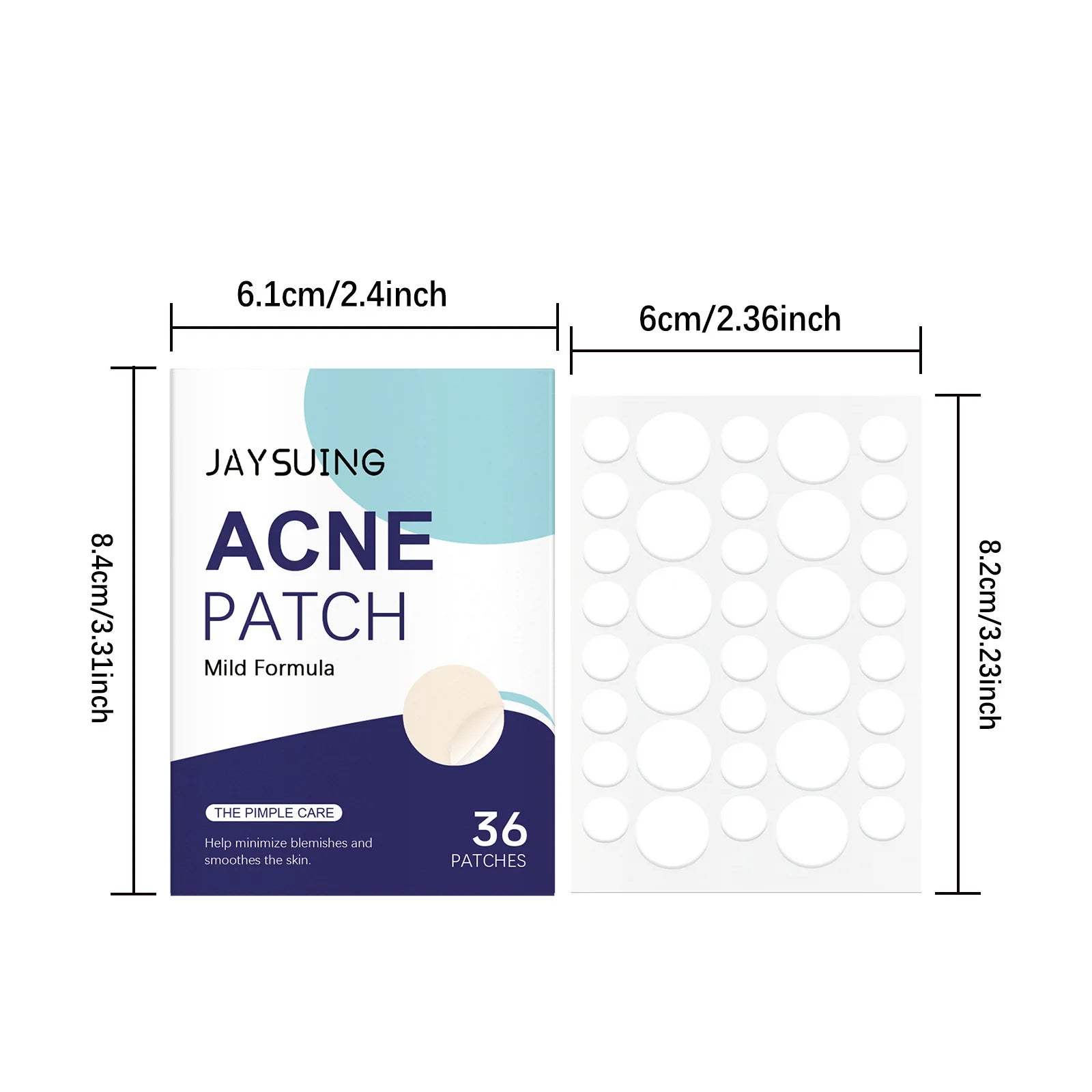 Jaysuing Salicylic Acid Pimple Patches 36pcs – Hydrocolloid Acne Acne Pimple Patches Oasis Select