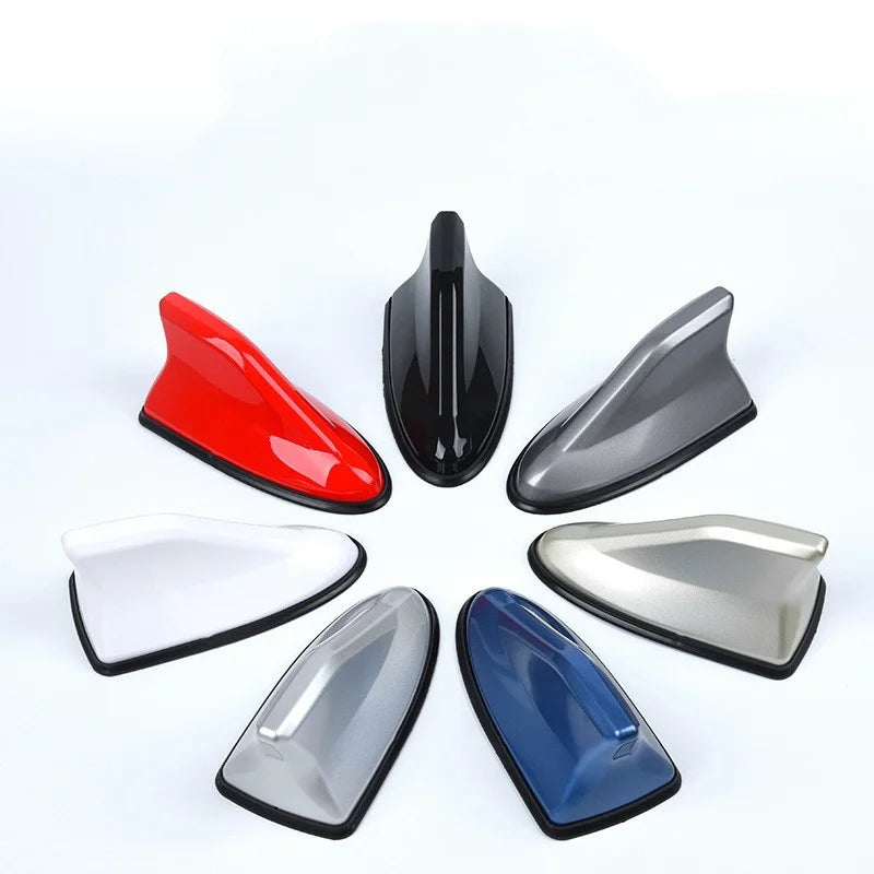 17cm Car Roof Shark Fin Antenna Cover Sticker Carbon Fiber Universal Auto Radio AM FM Antenna Signal Amplifier Car Accessories Oasis Select