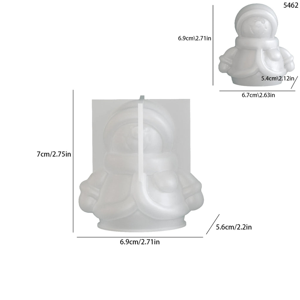 DIY Christmas Snowman Silicone Mold Scented Candle Scarf & Coat Snowman Plaster Resin Drip Mold Oasis Select A