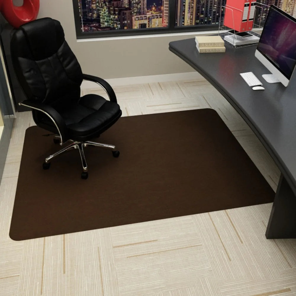 Simple Non Adhesive Office Chair Mat Self-adhesive Anti Slip Rolling Wheelchair Carpet Wooden Floor Protection Pad Home Office Oasis Select Coffee 90x120cm