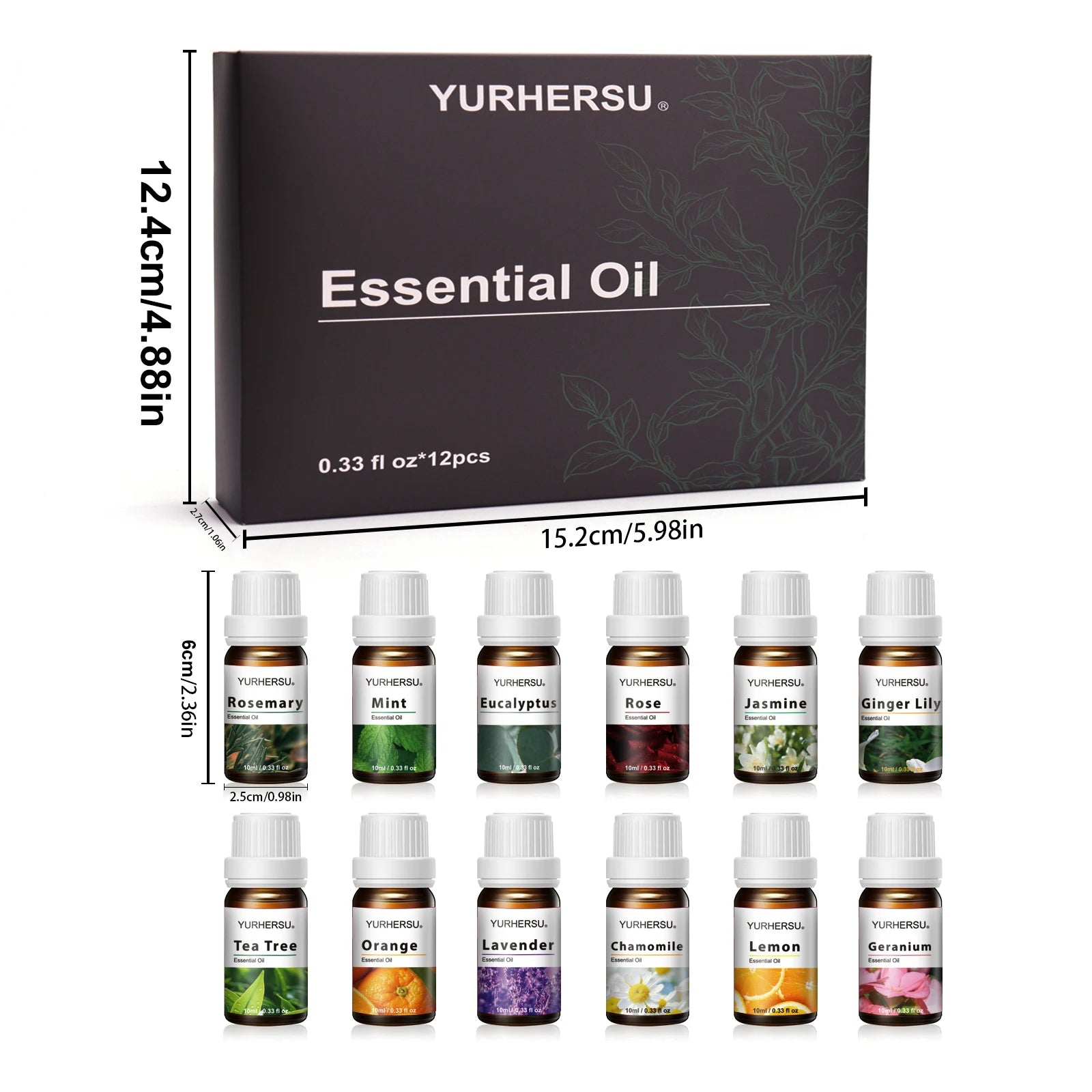 Rose & Ylang Ylang Essential Oil Set – Diffuser & Massage
