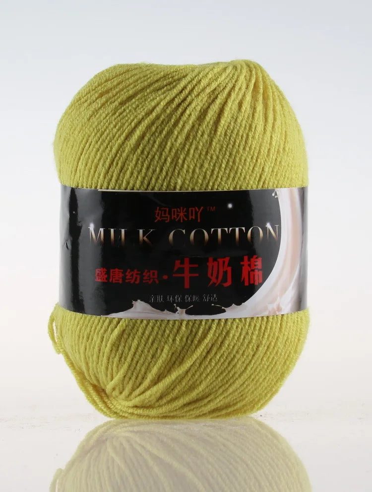 DIY Three Strands Graded Section Dyed Wool Medium Fine Cotton Thread Hand Crochet Doll Milk Cotton Thread Crochet Yarn Oasis Select