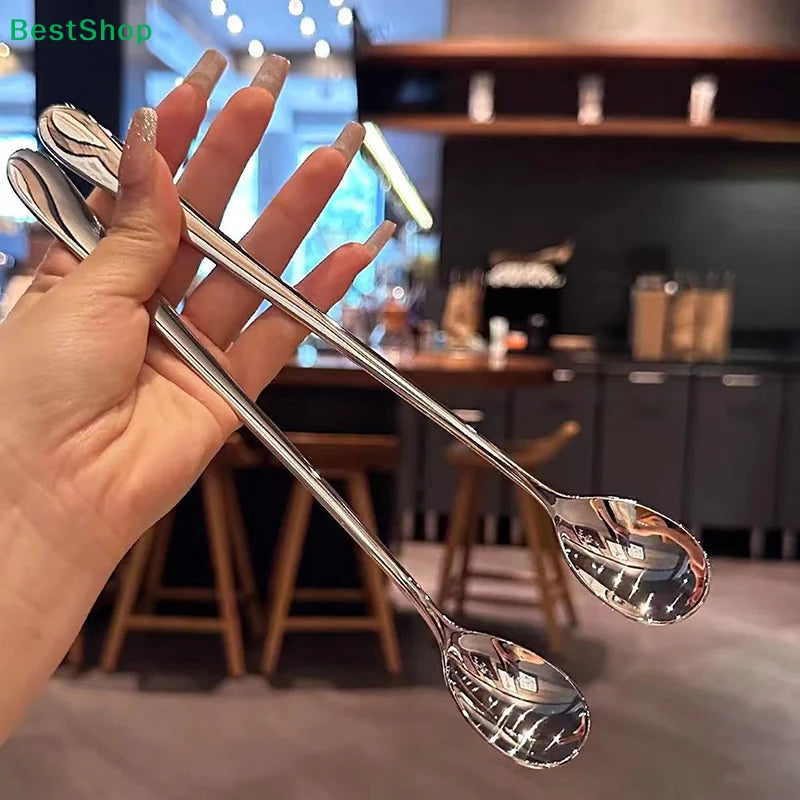 Long Handle Stainless Steel Stirring Spoon – Coffee & Cocktails