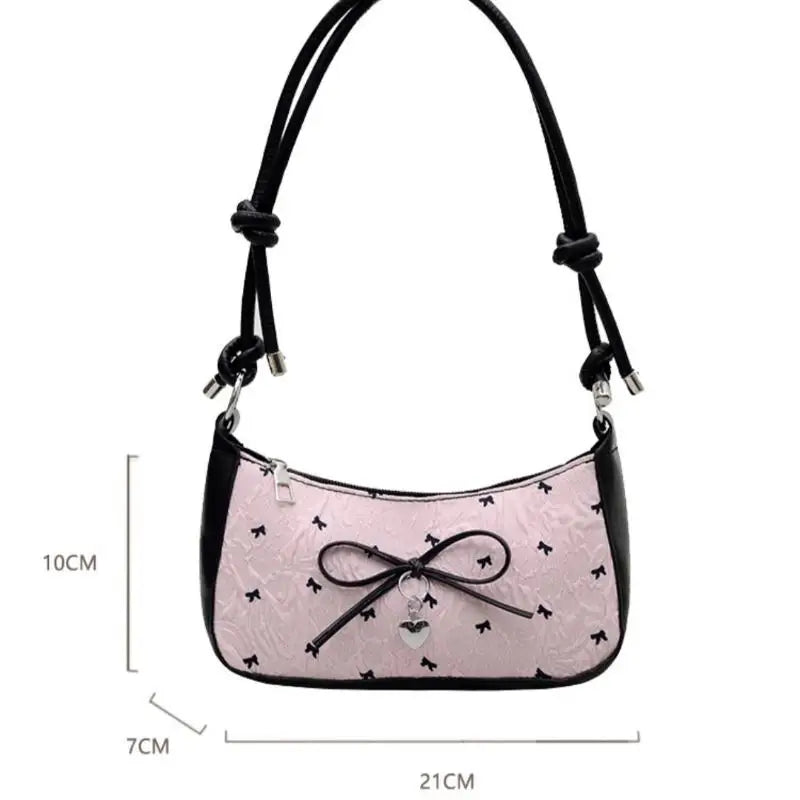 Bow Knot Mini Shoulder Bag – Y2K Women's Underarm Purse
