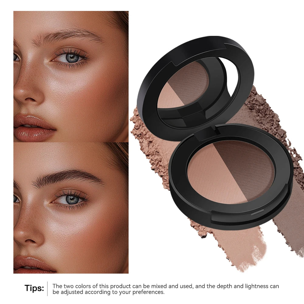 Eyebrow Powder Duo & Brush – Natural 3D Brow Kit | ibcccndc