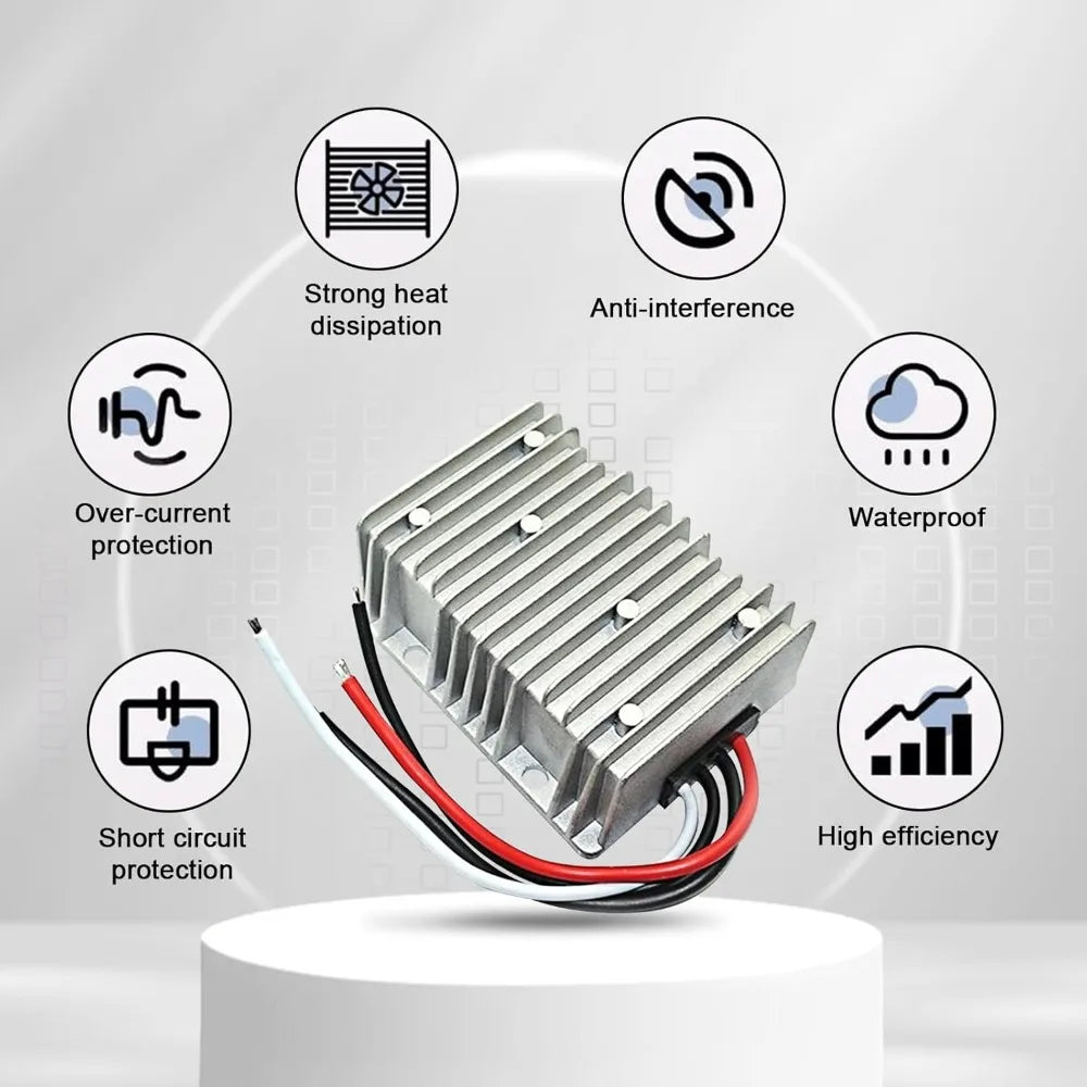 DC 12V to 48V 4A Boost Converter Power Converter Waterproof Module Transformer is Used for Golf Cart CLU bcarand Other Vehicles Oasis Select