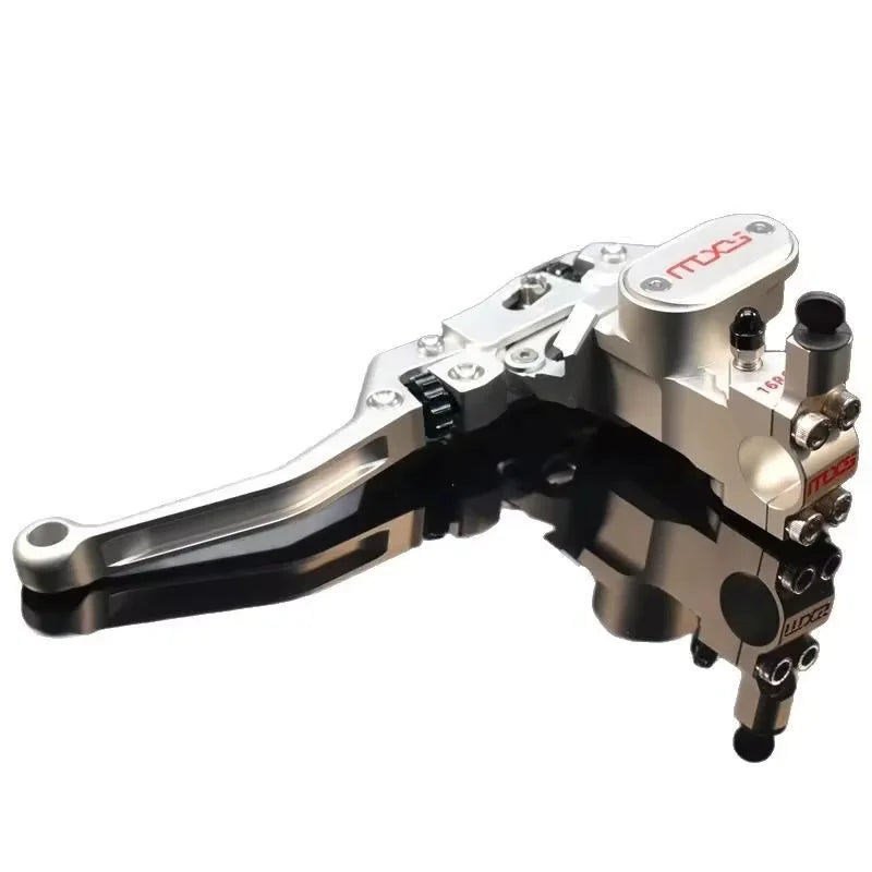 MXS CNC 16mm Piston Straight Push Brake Master Cylinder, Adjustable Lever Distance &Torque,Motorcycle Oasis Select