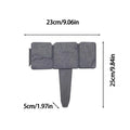 1PC Plastic Garden Edging Border Imitation Stone Fence Panels Patio Outdoor Barrier DIY Lawn Yard Landscape Plant Fence Decor Oasis Select 1PC