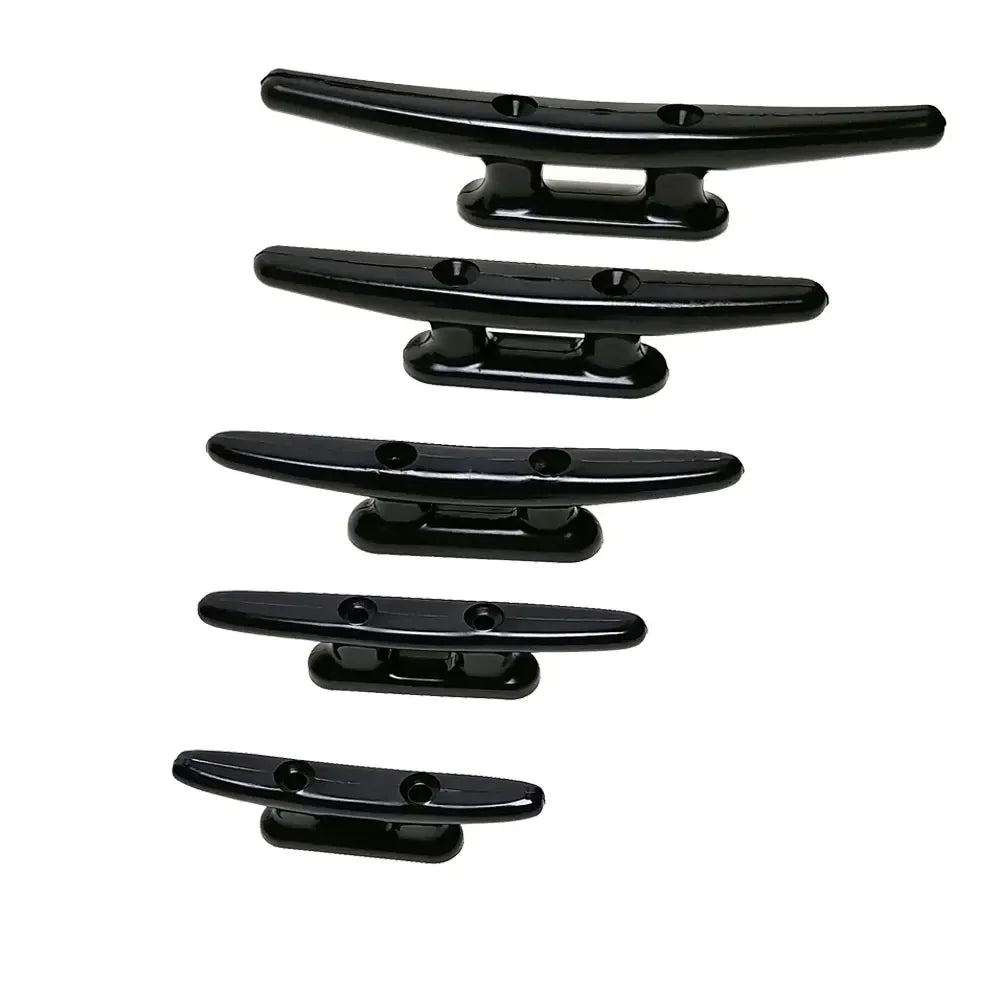 Nylon Plastic Low Flat Cleat Open Base Cleat Marine Boat Yacht Deck Line Rope Tie Boat Hardware Accessories Oasis Select 9.9X1.9CM 1PC