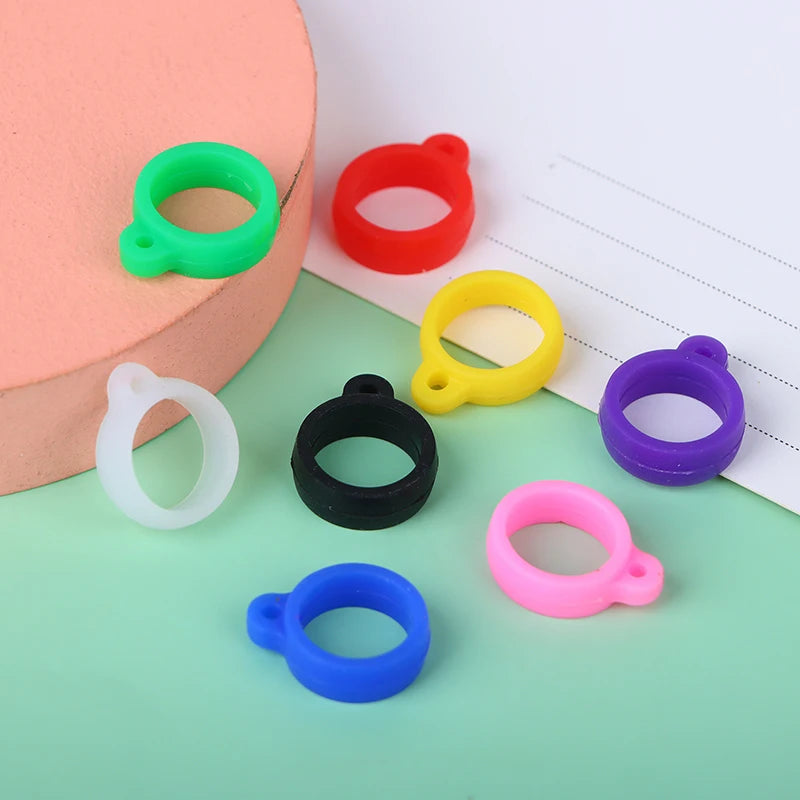 10Pcs Universal Anti-Lost Necklace Lanyards Ring Portable Anti-drop Cigarette Silicone Ring Lanyard Holder With Soft Hoop Oasis Select