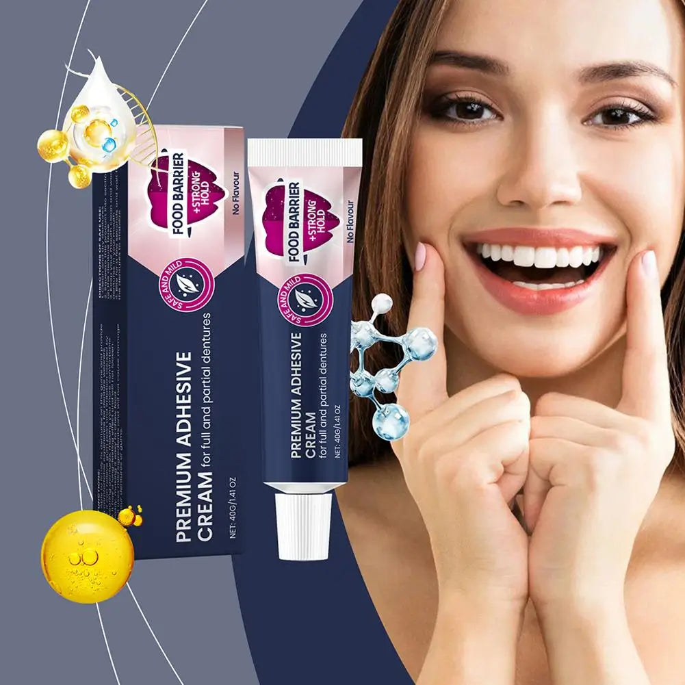 Strong Hold Denture Adhesive Cream – All-Day Fix, 40g