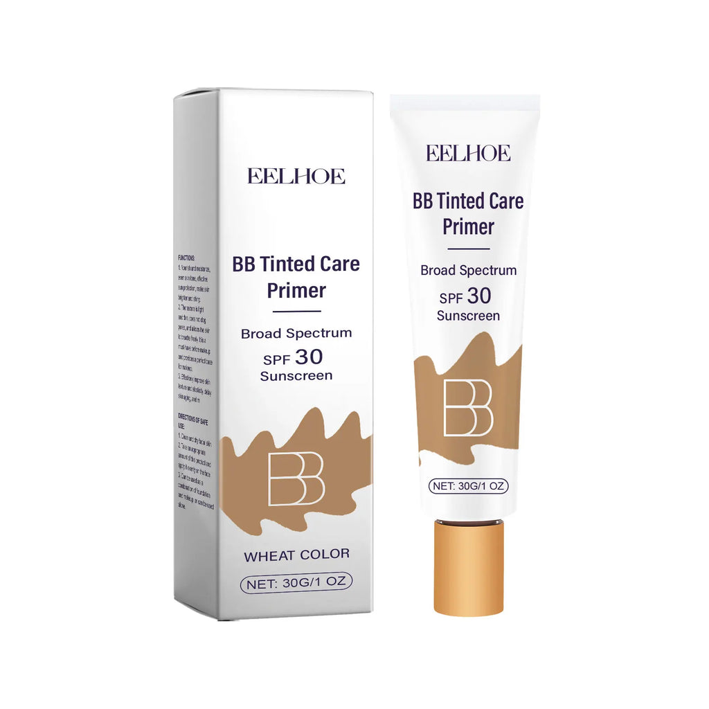 Tinted BB Cream with SPF 30 Full Coverage Invisible Pores Acne Brightening Niacinamide Nude Makeup Facial Foundation Waterproof Oasis Select Wheat Color