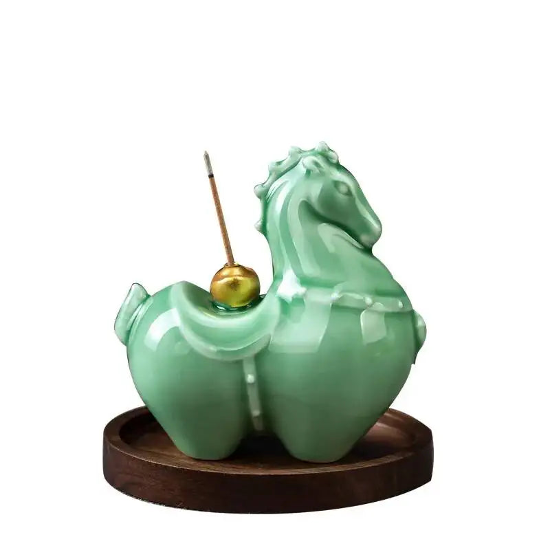 Instant Tea Pet Wealth Ceramic Incense Holder Stick Ornament Tea Room Incense Tray Home Aromatherapy Oasis Select