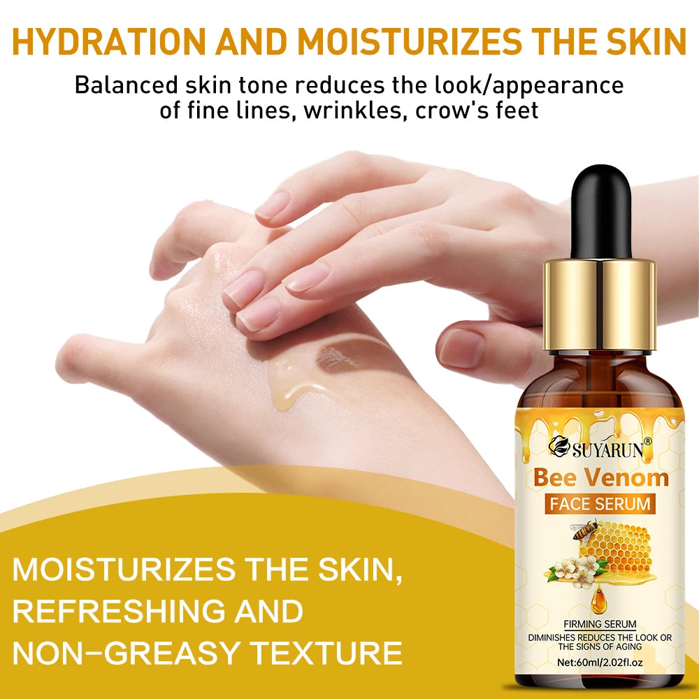 SUYARUN Bee Venom Facial Serum - Anti-Aging Firming Essence for Wrinkle Reduction & Youthful Glow. Oasis Select