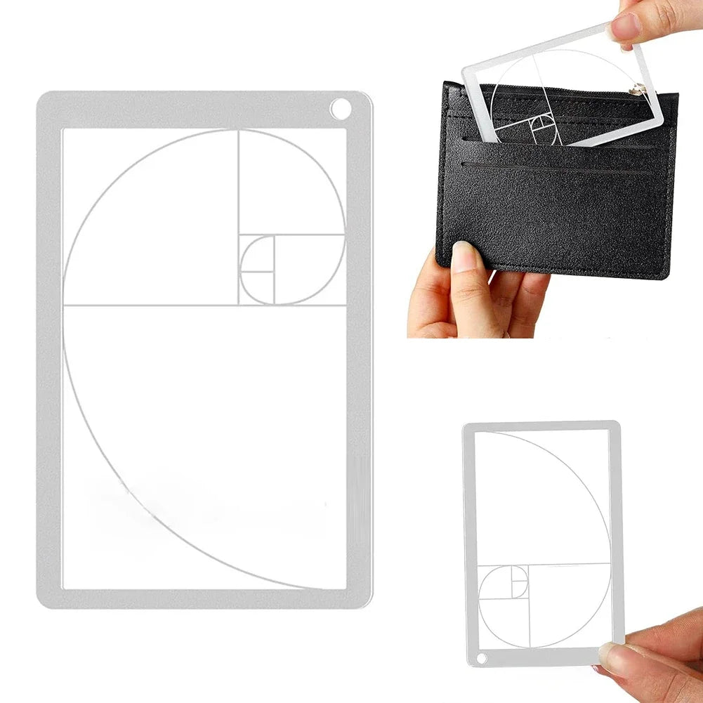 Golden Ratio Viewfinder Ruler | Fibonacci Composition Art Tool
