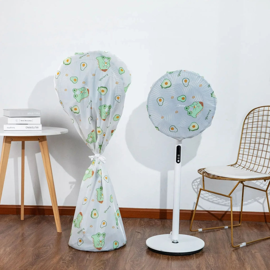 Two Style Washable Fan Sleeve Waterproof Dustproof Protective Standing Round Electric Fan Cover for Pedestal Stand Fan Floor Oasis Select