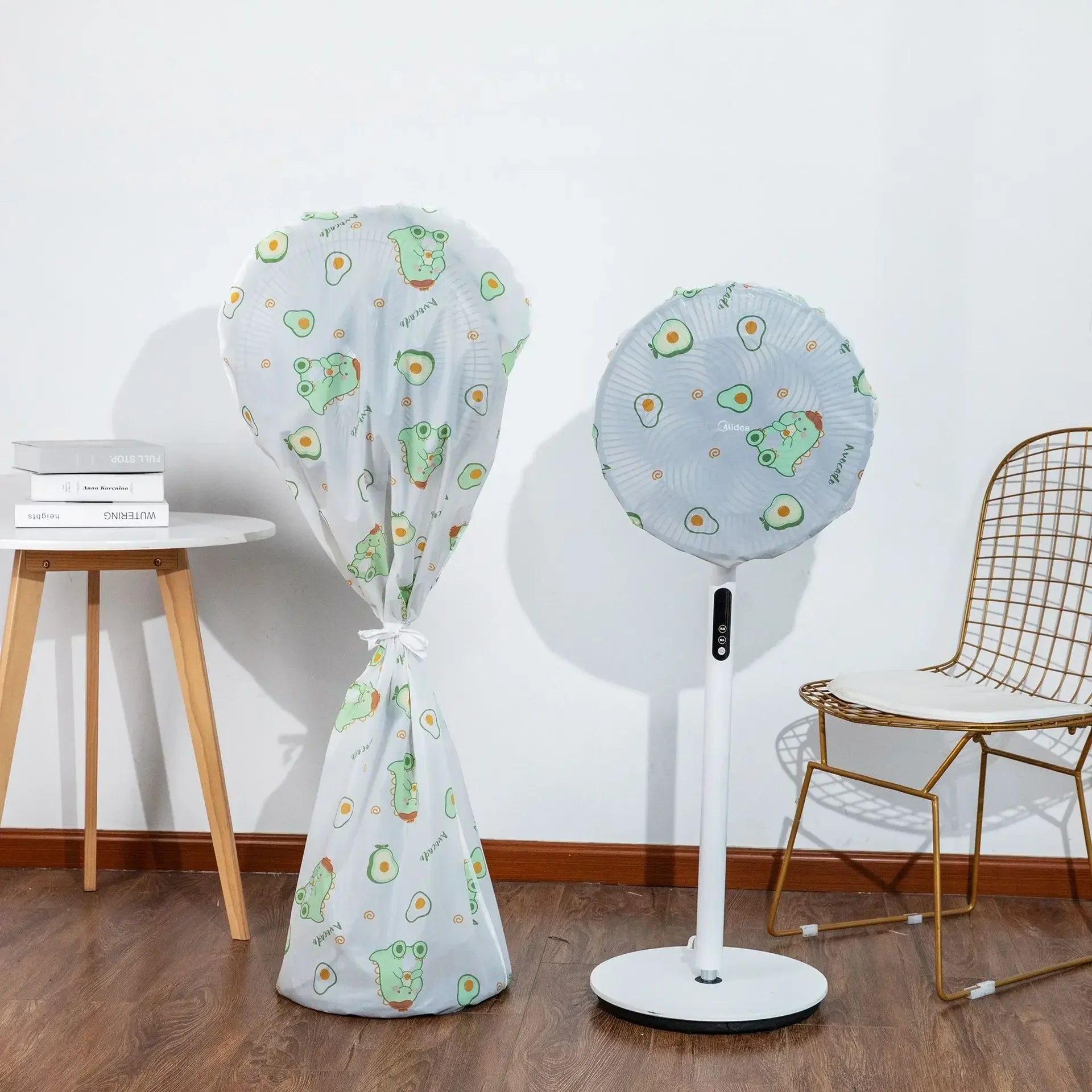 Two Style Washable Fan Sleeve Waterproof Dustproof Protective Standing Round Electric Fan Cover for Pedestal Stand Fan Floor Oasis Select