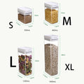 Clear Plastic Storage Jar with Airtight Seal for Kitchen Snacks Cereals Beans Oasis Select Clear M