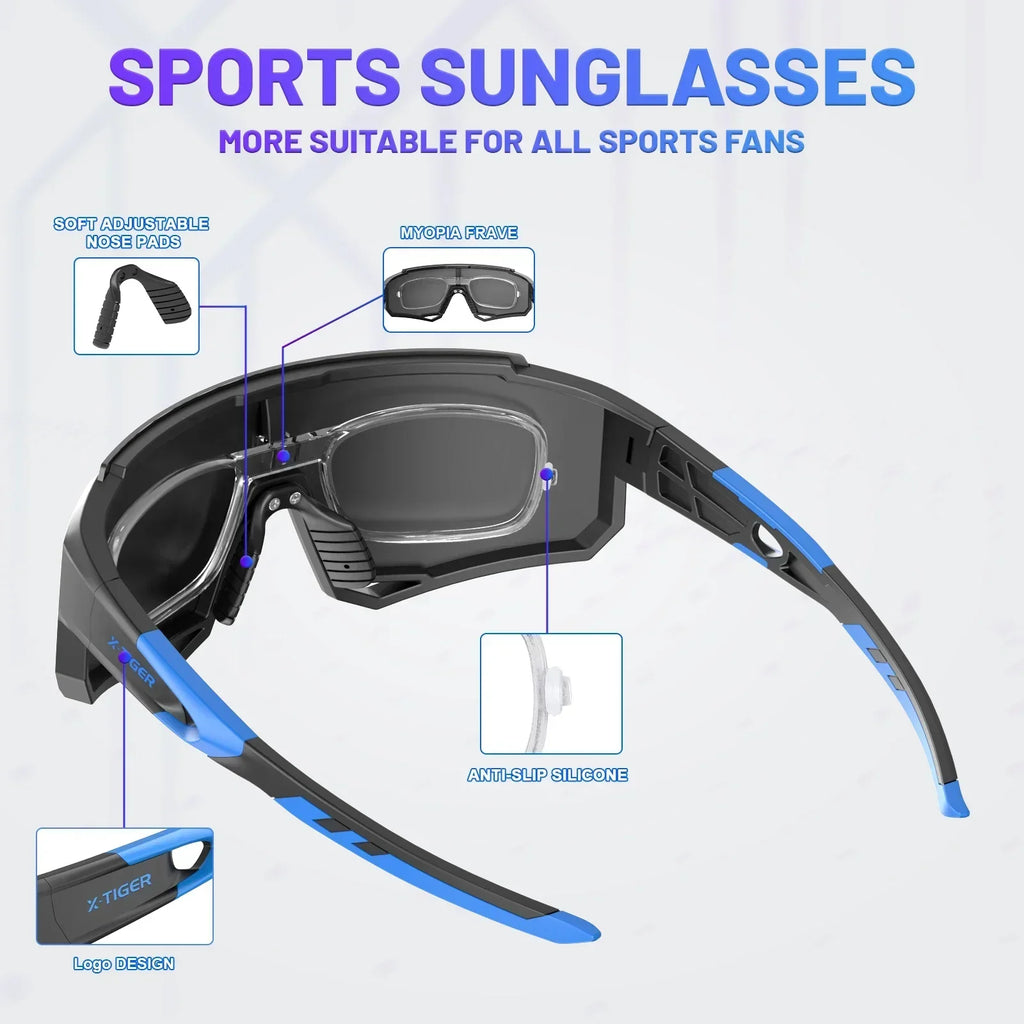 X-TIGER Color Polarized Cycling Glasses Men Women Sports Sunglasses Road MTB Bike Bicycle Riding Protection Goggles Eyewear Oasis Select