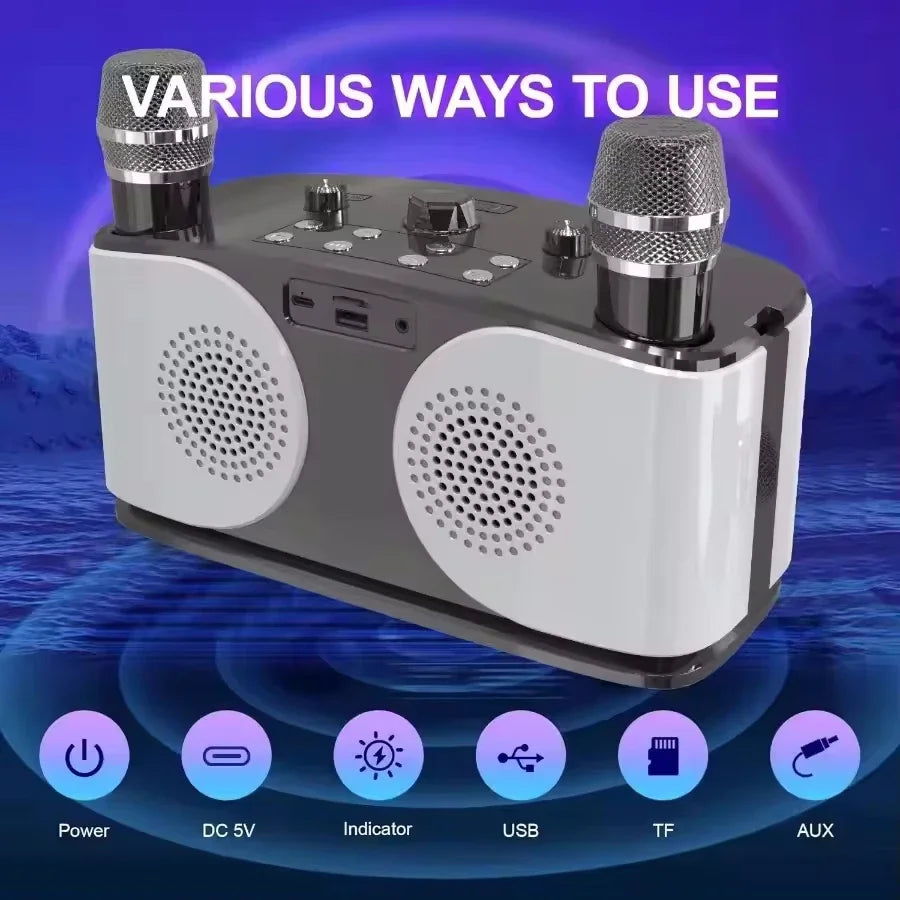 AyeBeau Portable Karaoke Bluetooth Speaker & Microphone 20W