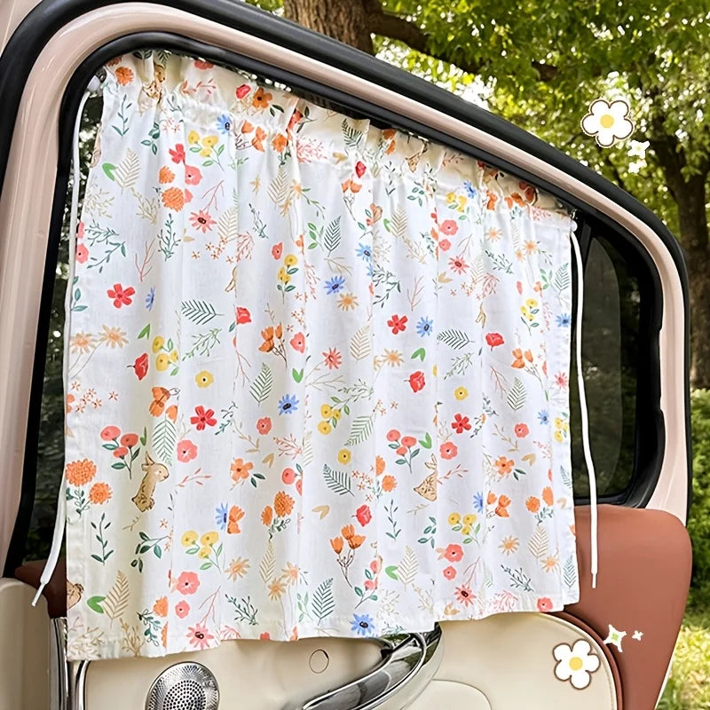Side Window Sunshade, Cartoon with Suction Cup, General Motors Home Window Sunshade, Providing UV Protection for Children Oasis Select flower