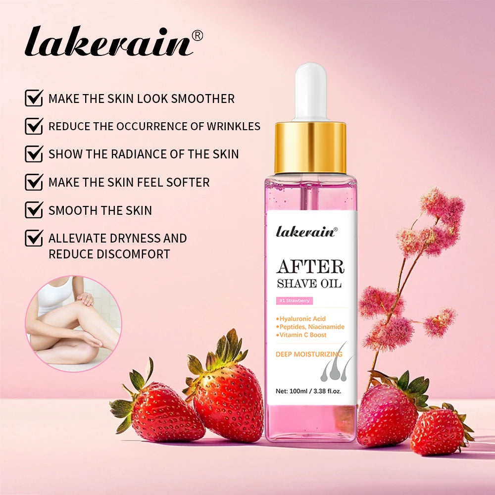Strawberry Scent After Shave Oil Gently Moisturizes Softens Careens The Skin Beauty Women For Smooth Skin Prevent Ingrown Hairs Oasis Select