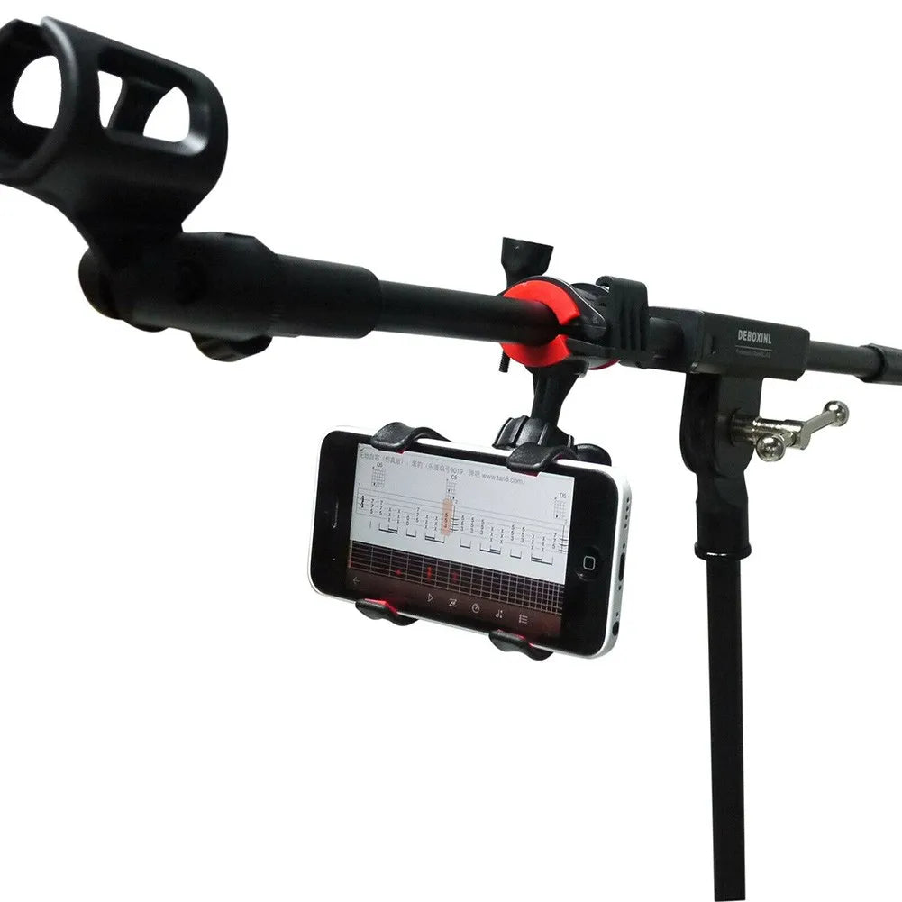 Universal Mic Stand Phone Holder Live Broadcast Bracket Clips Music Stand Clamp For Smart Phones Bass Guitar Accessories Oasis Select Default Title