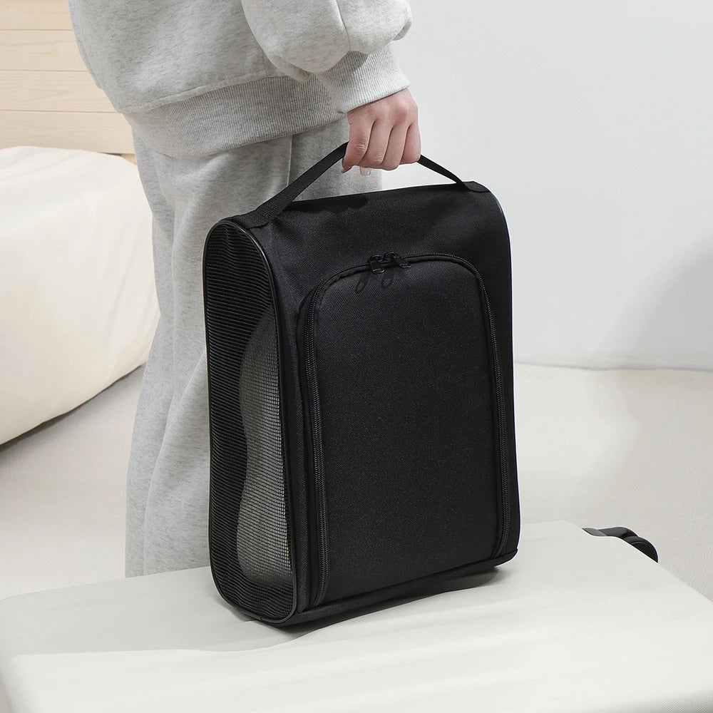 Lightweight Breathable Shoe Bag for Golf & Sports, Portable Oxford Cloth Shoe Carrier Bag, Dustproof Handbag for Travel Storage Oasis Select