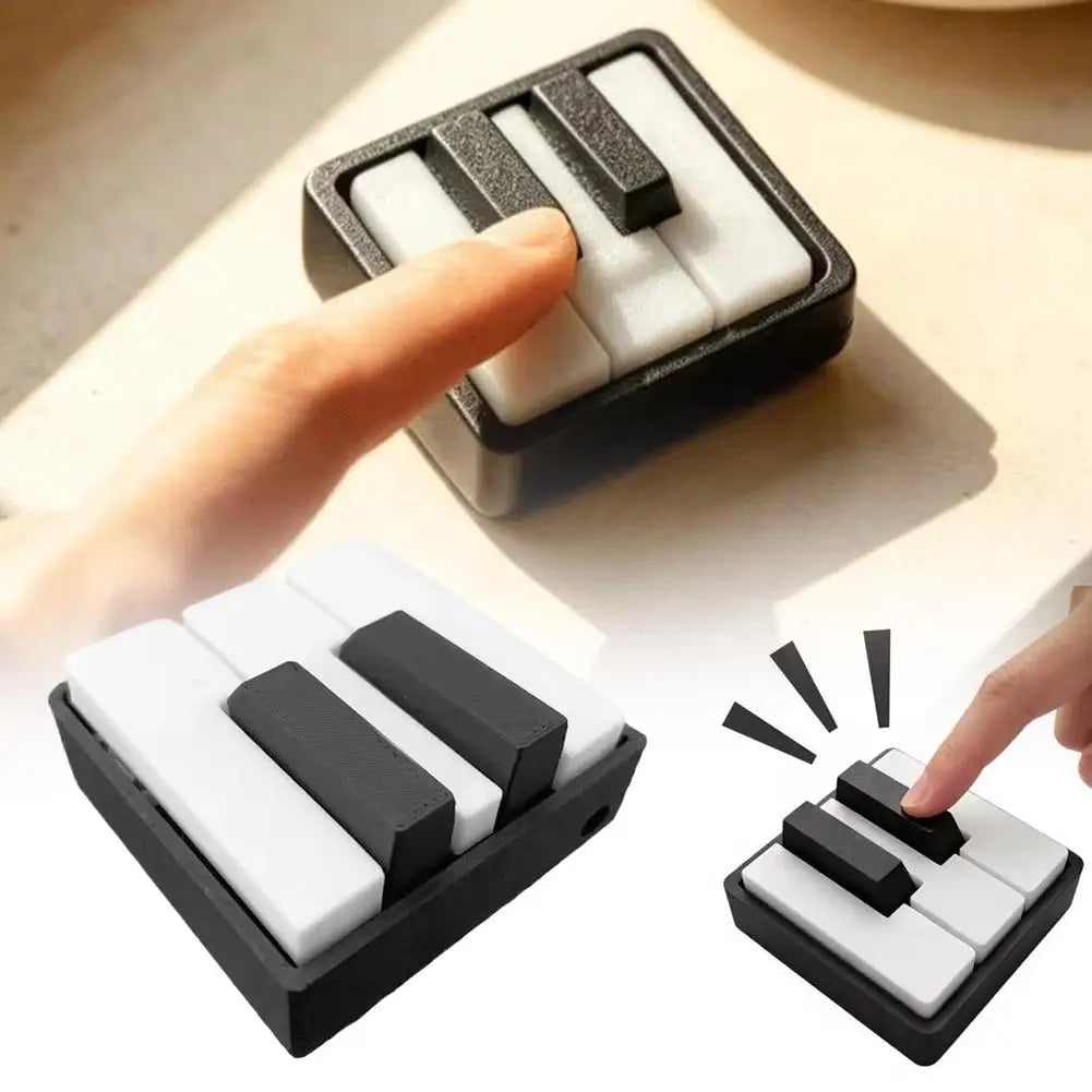Piano Keyboard Clicker Fidget Toy 3D Printed Stress Relief Figurine Desktop Decompression Gadget for Office Gift Oasis Select