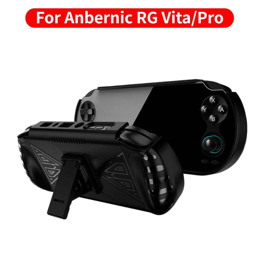 TPU Case for Anbernic RG Vita/Pro – Protective Cover with Stand