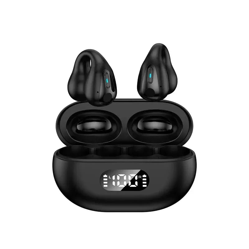 NEW TWS Q80 Wireless Headphones Bluetooth 5.3 Bone Conduction Earphones Earclip Design Touch Control Led Earbuds Sports Headsets Oasis Select