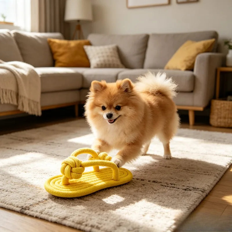 Fun Dog Bite Toy Slipper Strap Toys for Small Large Dog Pets Teeth Training Teeth Grinding Toys Interactive Dog Toys Oasis Select