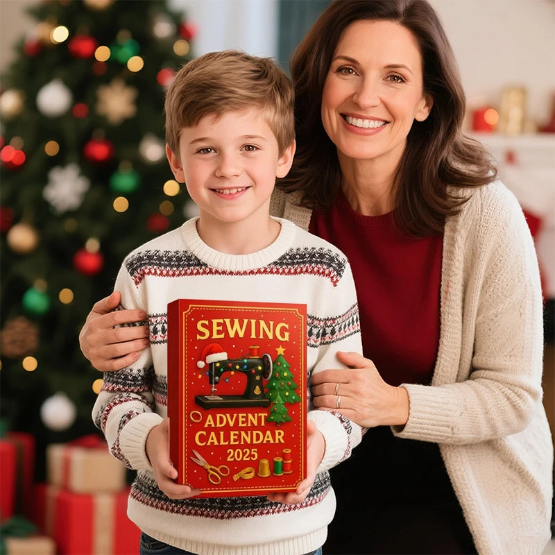 Sewing Advent Calendar 2025, 24-Day Christmas Countdown Surprise Box, 2D Acrylic Festive Hanging Decoration Oasis Select