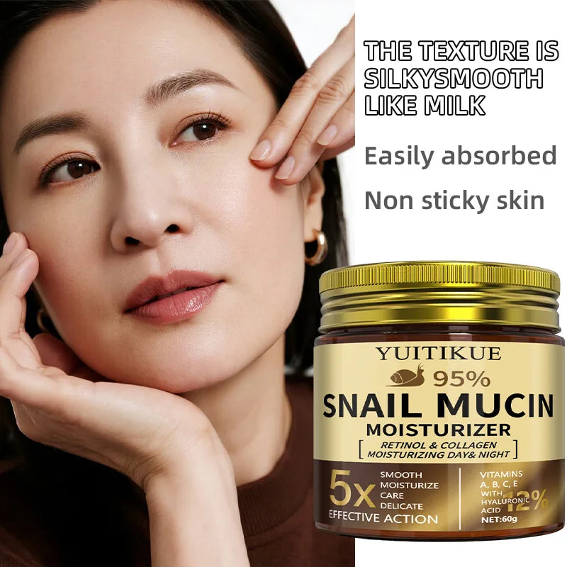 Snail Mucin Cream with Retinol & Collagen – 60g Moisturizer