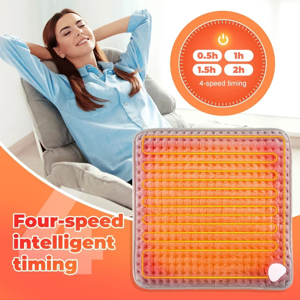 AFDEAL Electric Heated Foot Warmer Mat – Washable Plush 75W