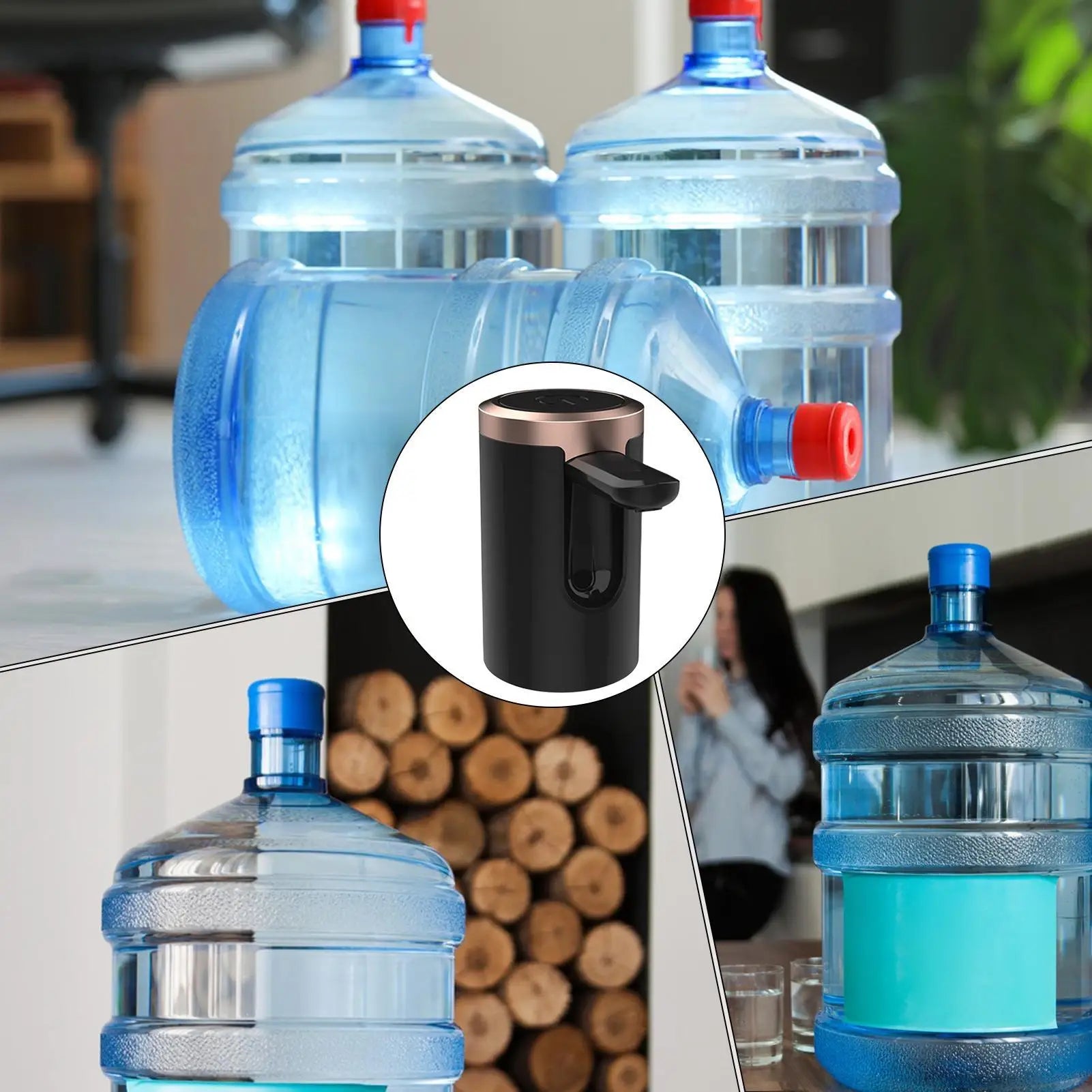 Hot and Cold Water Dispenser Water Dispenser Pump Portable Electric Press Silent for Kitchen Counter Home Outdoor Sports Party Oasis Select