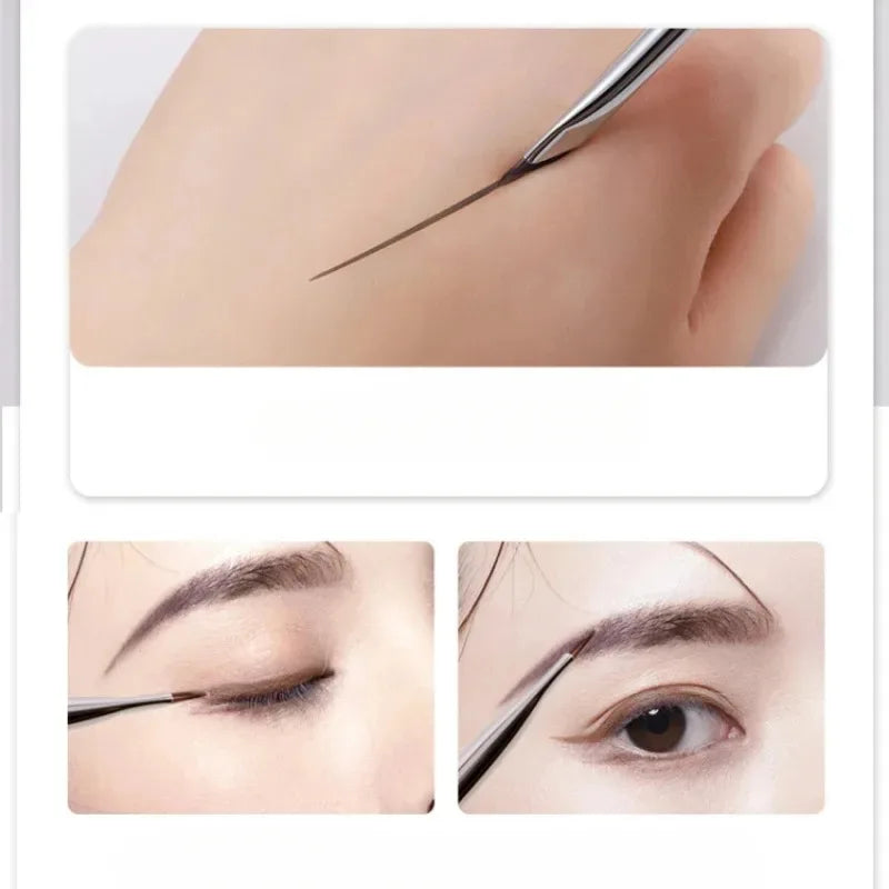 1/2/3/5pcs Ultra-Thin Eyeliner Brush Angled Eyebrow & Precise Detail Brush For Winged Liner And Under Eye Makeup Applicati Oasis Select