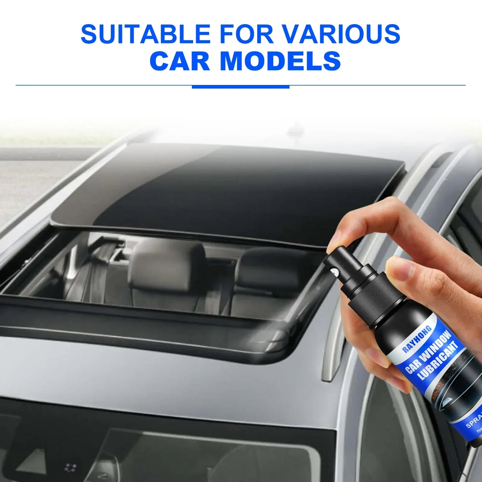 60ml Car Window Lubricant Rubber Door Rubber Strip Car Softening Maintenance Eliminates Noise Universal Car Products Repair Tool Oasis Select