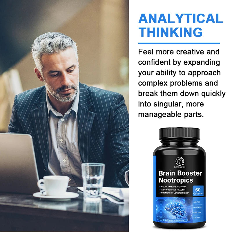 BBEEAAUU 100mg Phosphatidylserine Capsule for Memory and Focus Smarter Brain Health Nootropics Supplement Oasis Select