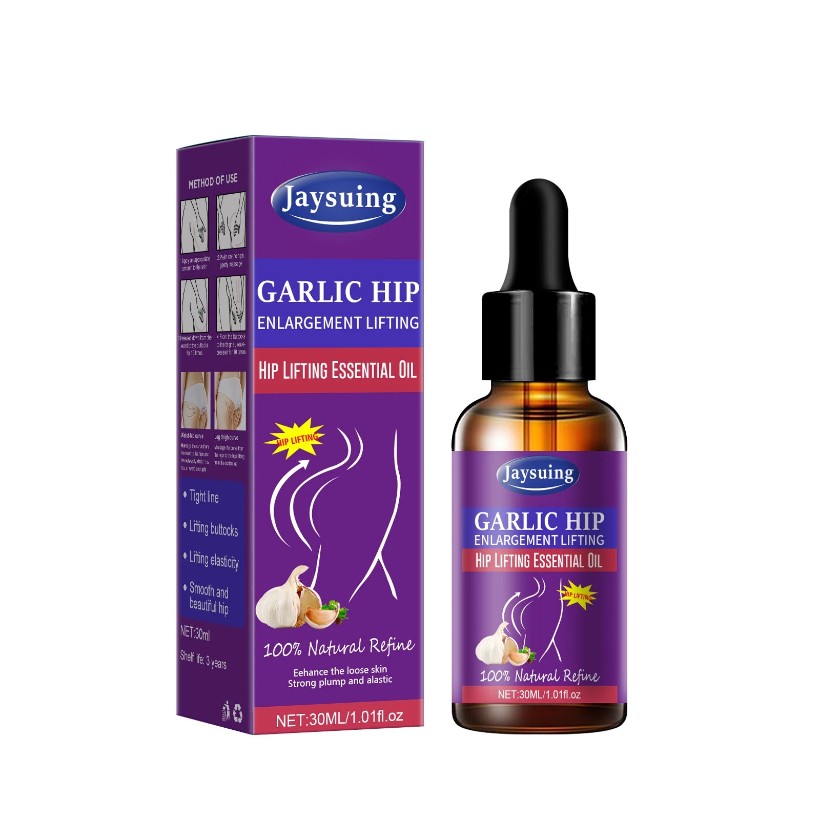 Hip Lifting Garlic Massage Oil – Firms, Tones & Hydrates Body Firming Oil Oasis Select 1pc Other