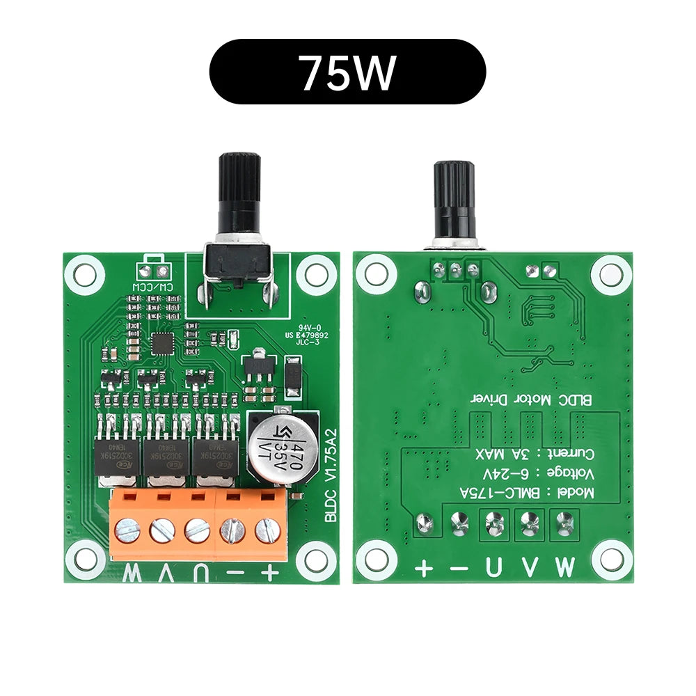 75W/200W High Quality DC Brushless Motor Control Board 6V12V24 Volt CD Drive Fan Motor Governor DIY Accessories ﻿ Oasis Select 75W