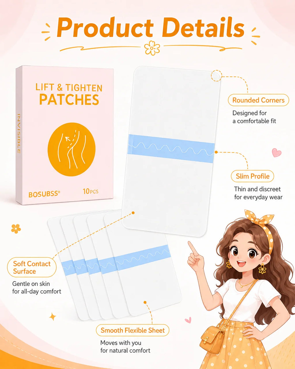 10Pcs Invisible Anti-Chafing Thigh Patches, unisex clear thigh guards, soft leg protection strips for daily wear, running & fitn Oasis Select