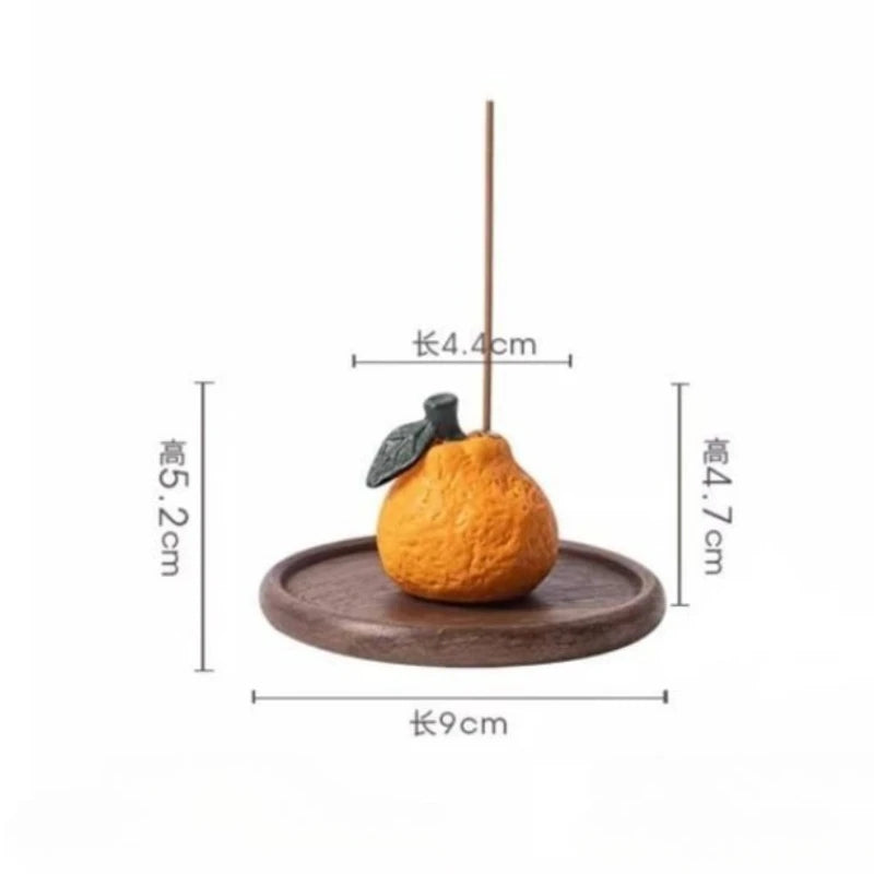 Creative Orange Incense Burner Home Fragrance Indoor Incense Insertion Zen Tea Room Incense Tray Incienso Insertion Base Ornamen Oasis Select