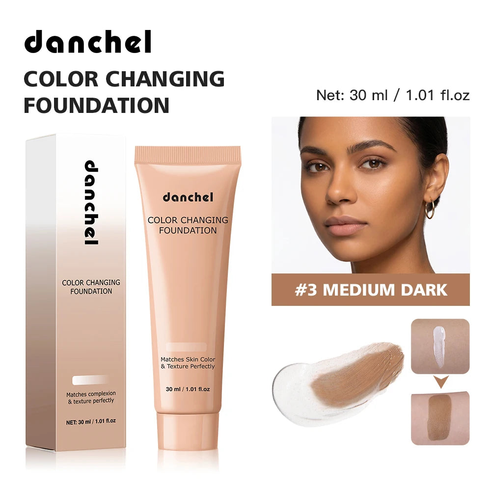 Color Changing Liquid Foundation Deep Hydration Brighten Even Skin Tone Natural Matte Finish Makeup Effect Concealer Foundation Oasis Select 3 Medium Dark