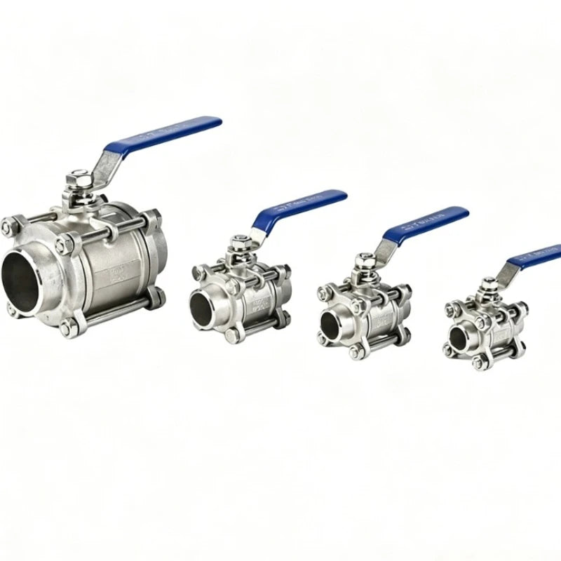 Stainless Steel BSP Thread Welding 1/2 "3/4" 1 "2" Ball Valve Three Piece Manual DN15 20 25 32 40 50 Industrial Pipeline Valve Oasis Select