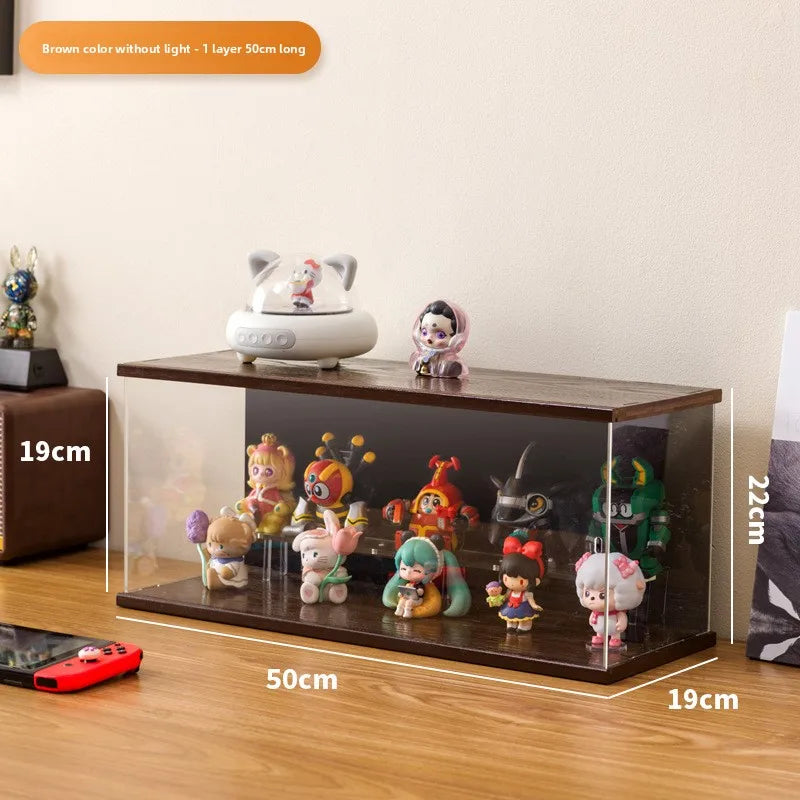 Figure building block display cabinet multi-layer stackable dust storage cabinet tide play figure transparent display box Oasis Select Coffee 1-50