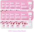 LAIKOU Japan Sakura Clay Mud Mask Hydrating Gentle Cleansing Refreshing Oil Balancing Daily Facial Skin Care Mask 5g Oasis Select 10PCS